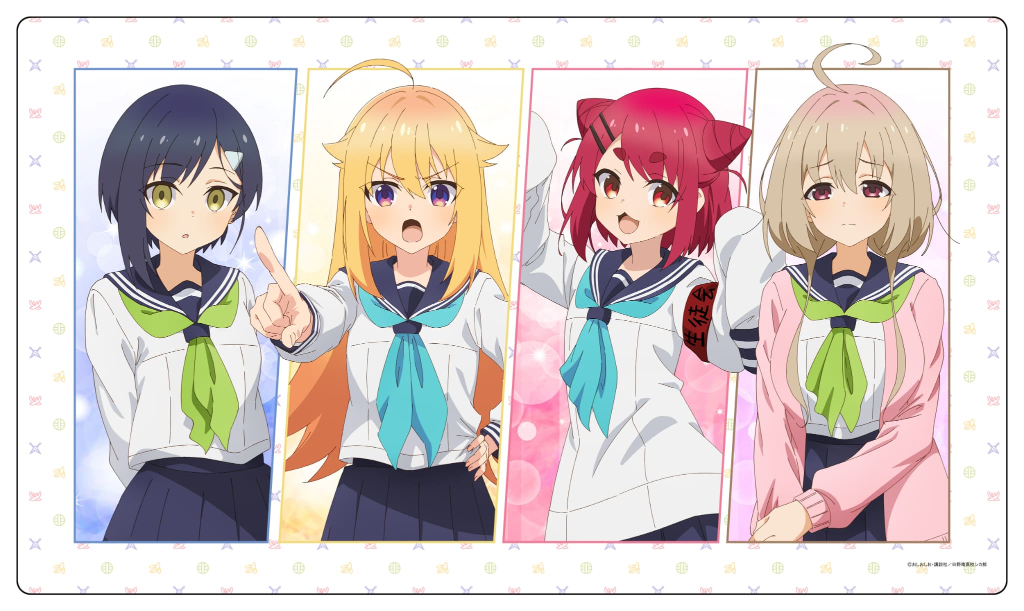 しかのこのこのここしたんたん ラバーマット（生徒会）