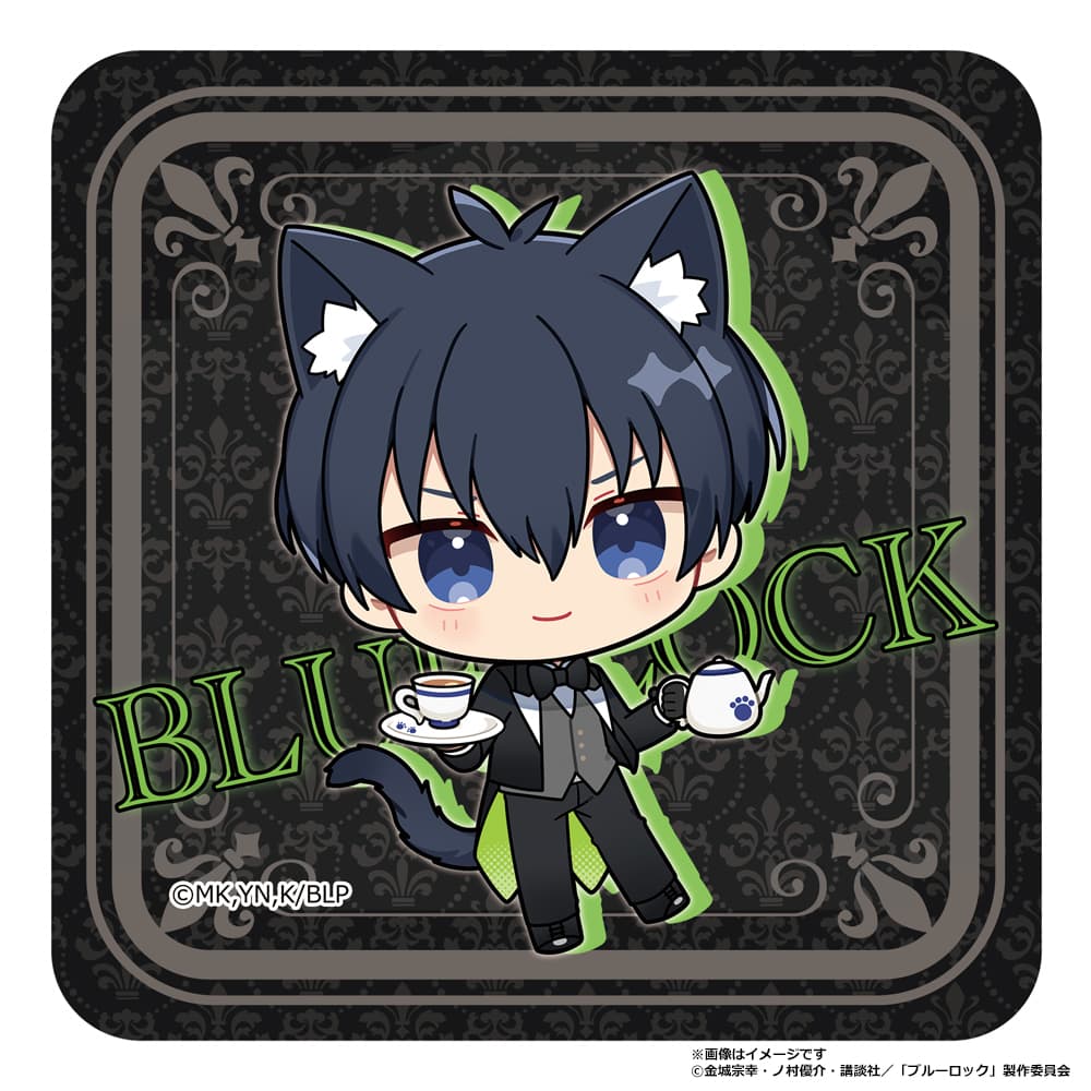 ブルーロック ハンドタオル 潔 世一(ねこ執事)