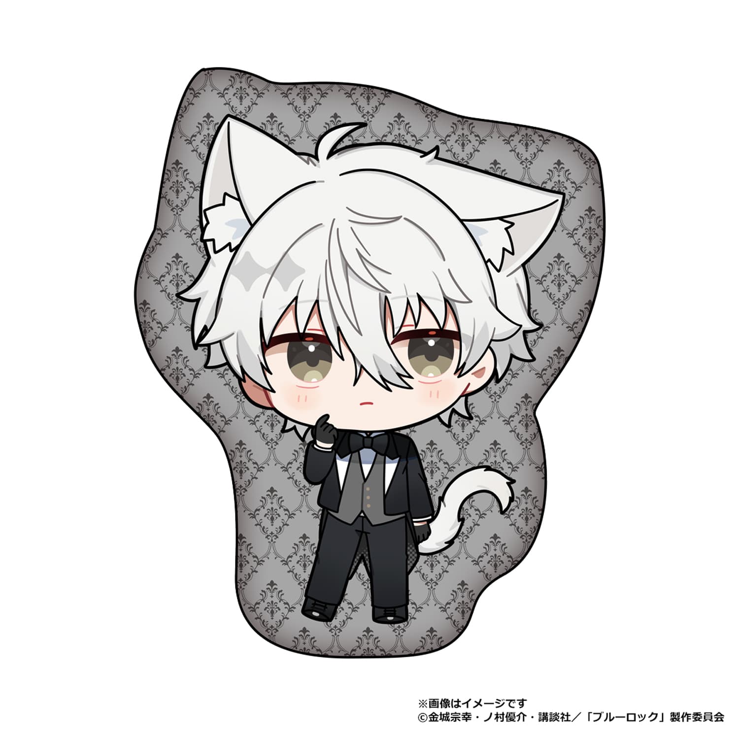 ブルーロック ふわふわダイカットクッション 凪 誠士郎(ねこ執事)