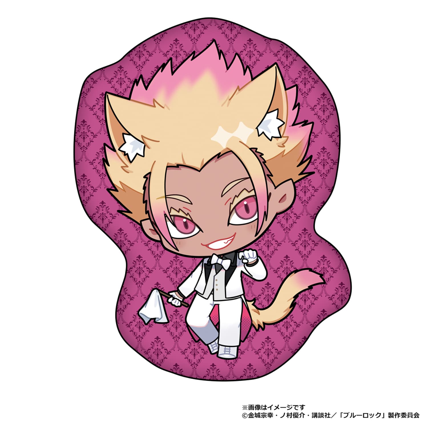 ブルーロック ふわふわダイカットクッション 士道龍聖(ねこ執事)