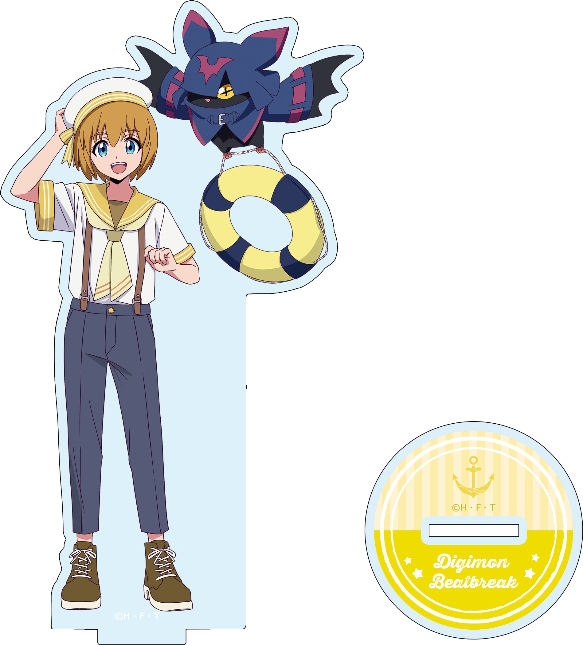 【DIGIMON BEATBREAK】アクリルスタンド マコト&キロプモン(マリンルックver)