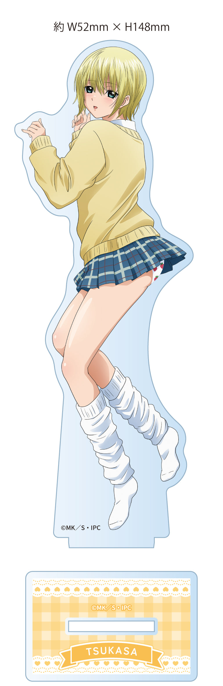 いちご100% 西野つかさ カラーイラスト サイン色紙 いちご100％ 【描き下ろし】アクリルスタンド 西野つかさ（制服/振り返り）