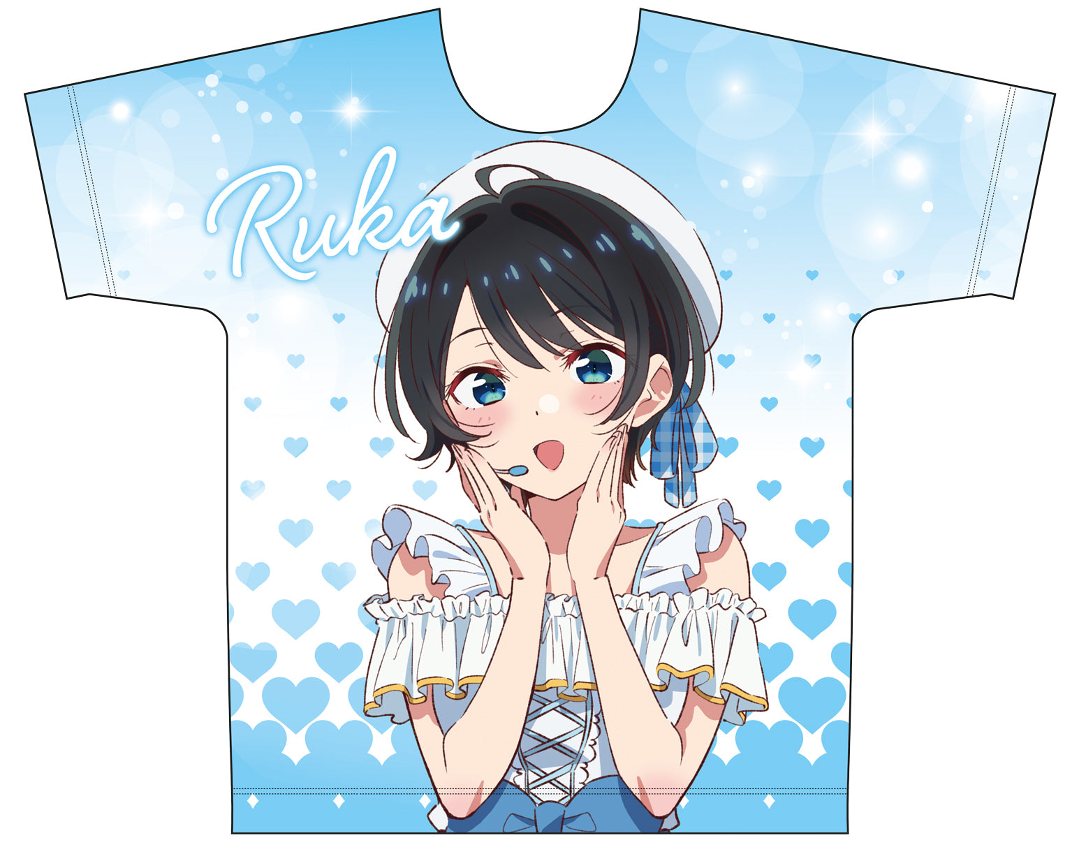 彼女、お借りします 描き下ろしフルグラフィックTシャツ 更科瑠夏(アイドル)