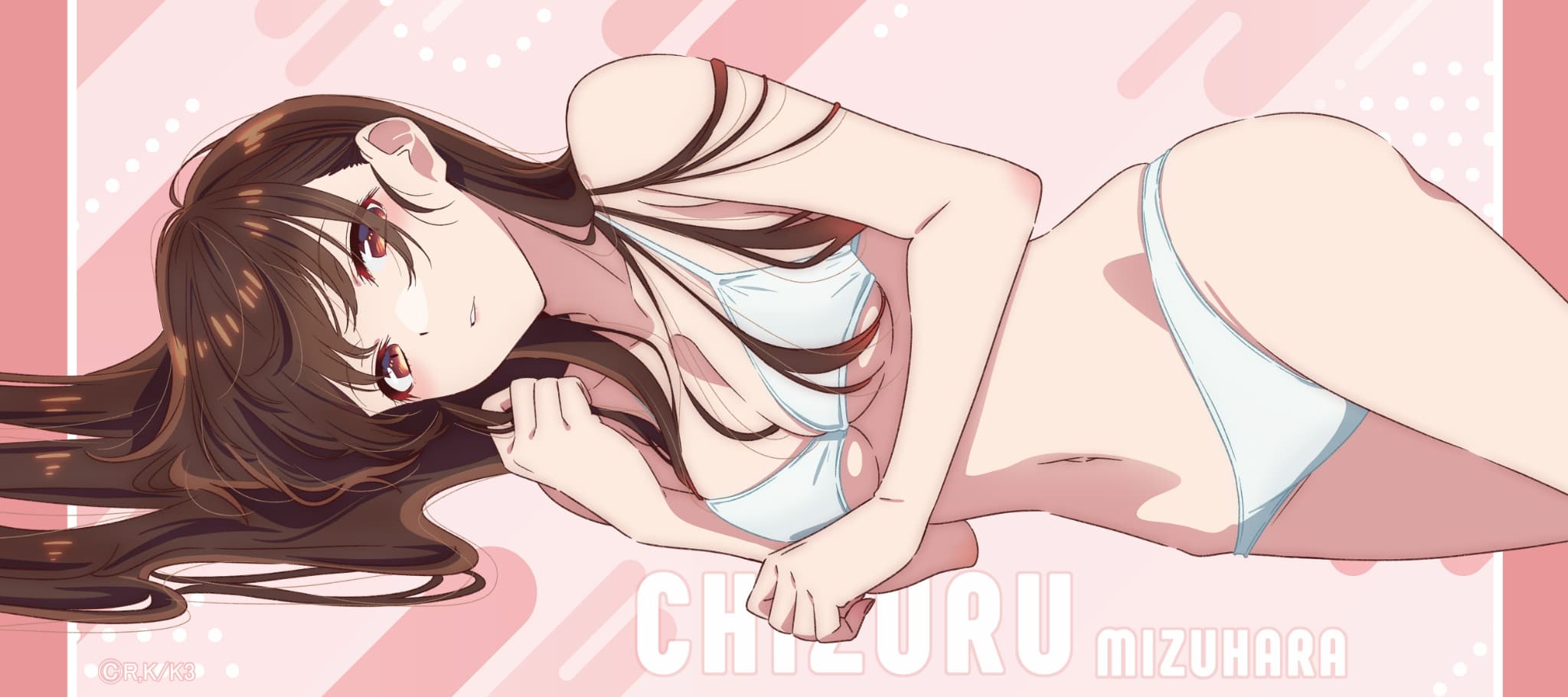 ！アニメ！美少女！ギャル！タオル！ 彼女、お借りします スポーツタオル水原千鶴