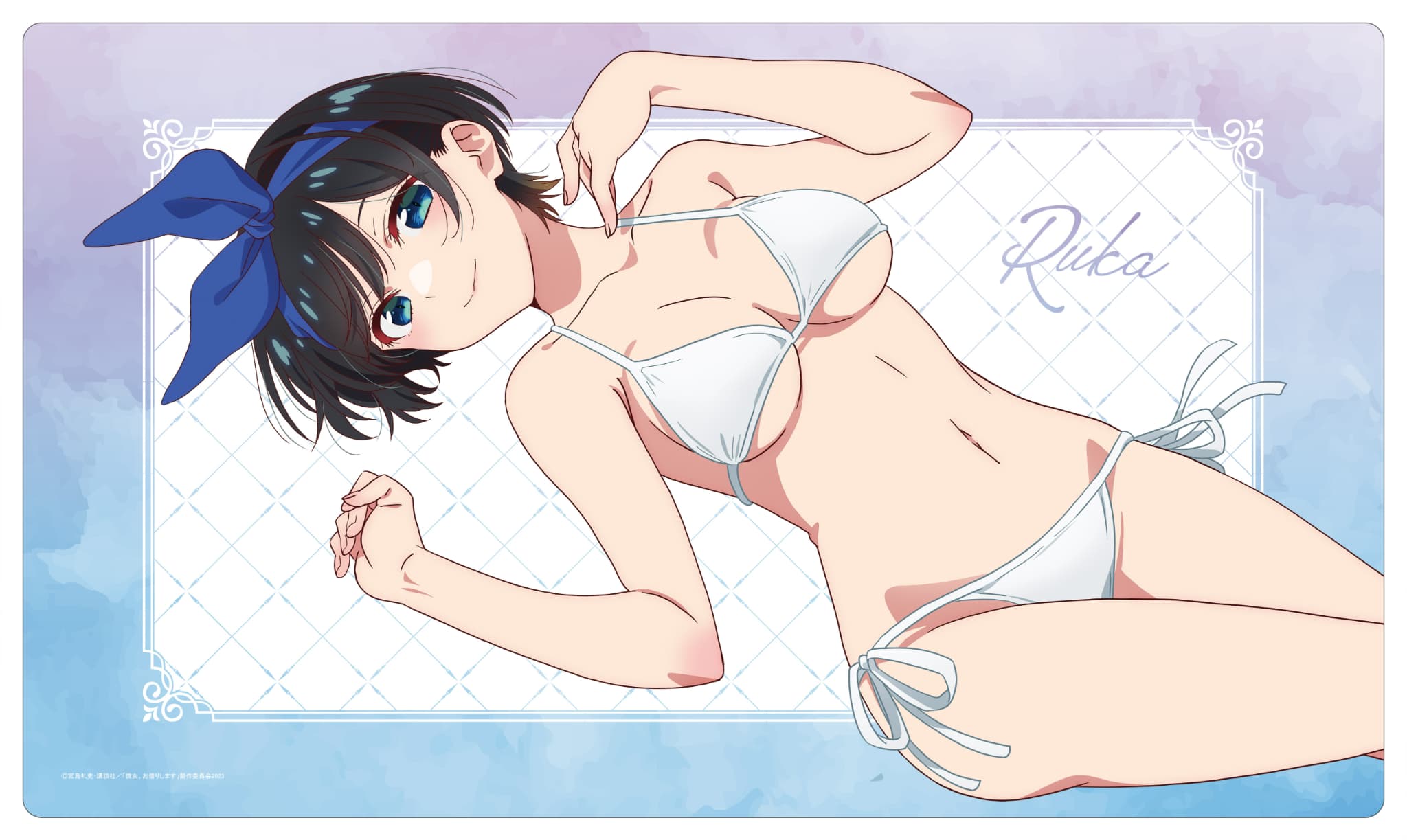 彼女、お借りします ラバーマット更科瑠夏(水着寝そべり)