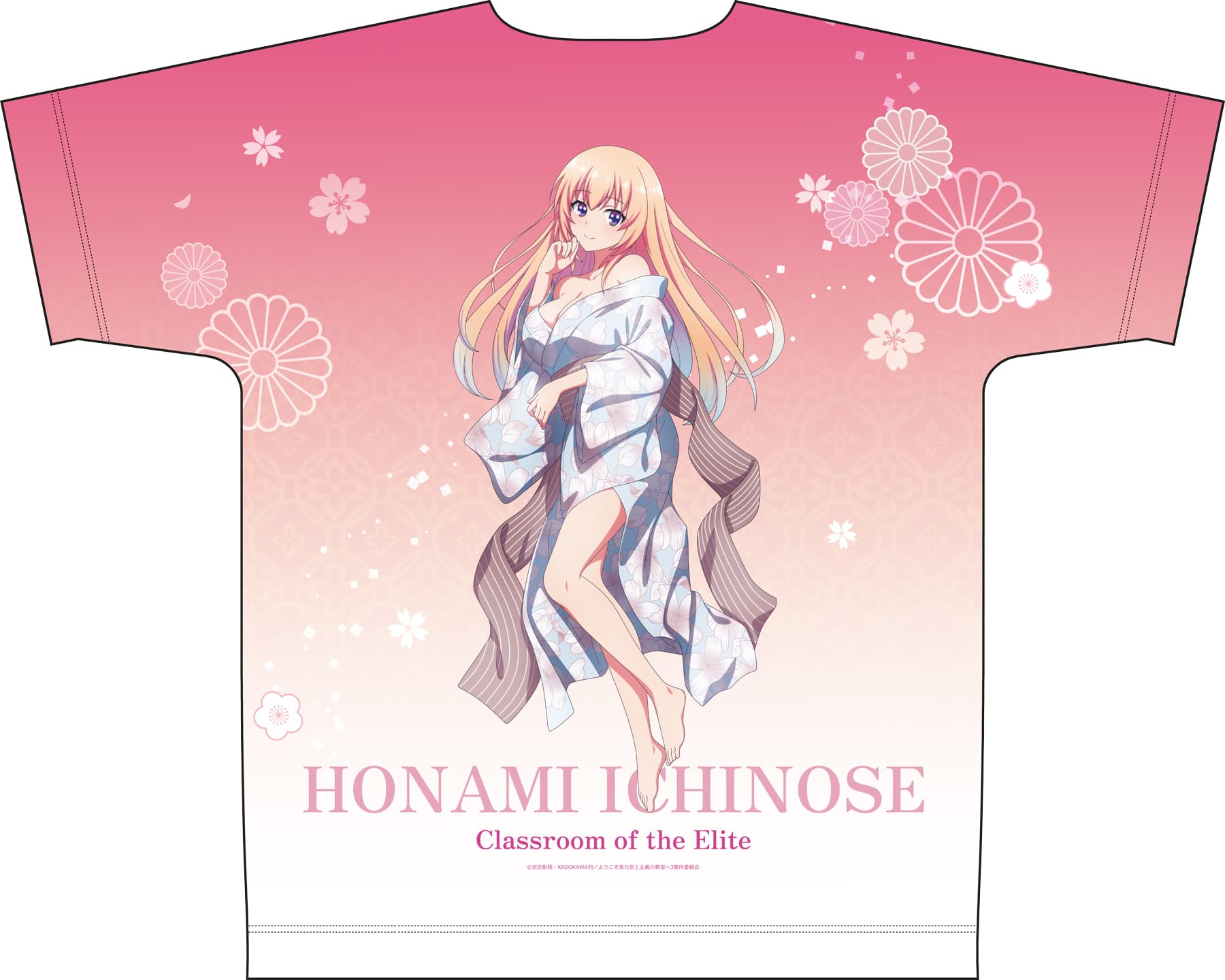 ようこそ実力至上主義の教室へ 3nd season 【描き下ろし】フルグラフィックTシャツ一之瀬帆波(和服)M