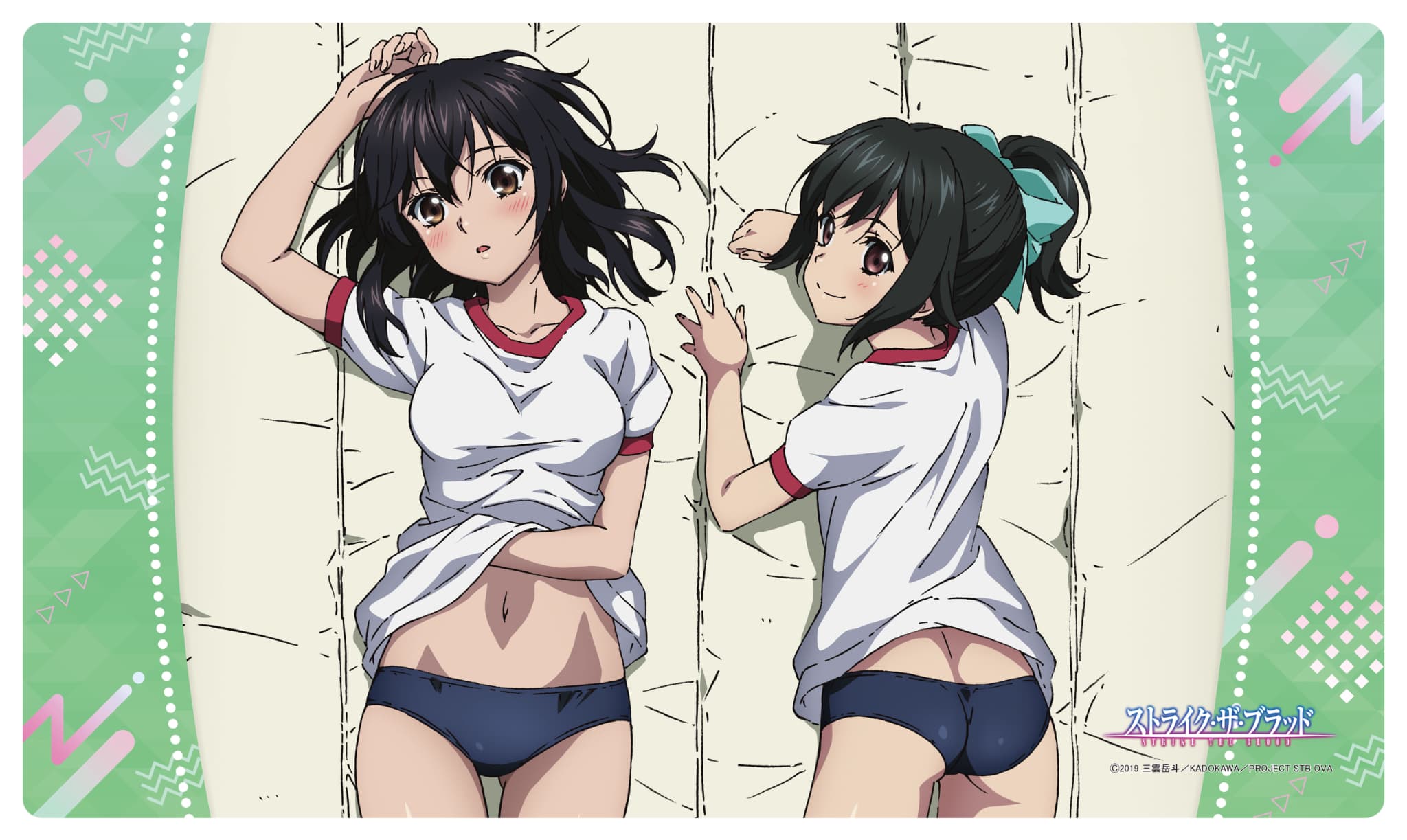 ストライク・ザ・ブラッド 描き下ろしラバーマット 雪菜＆凪沙（体操服）