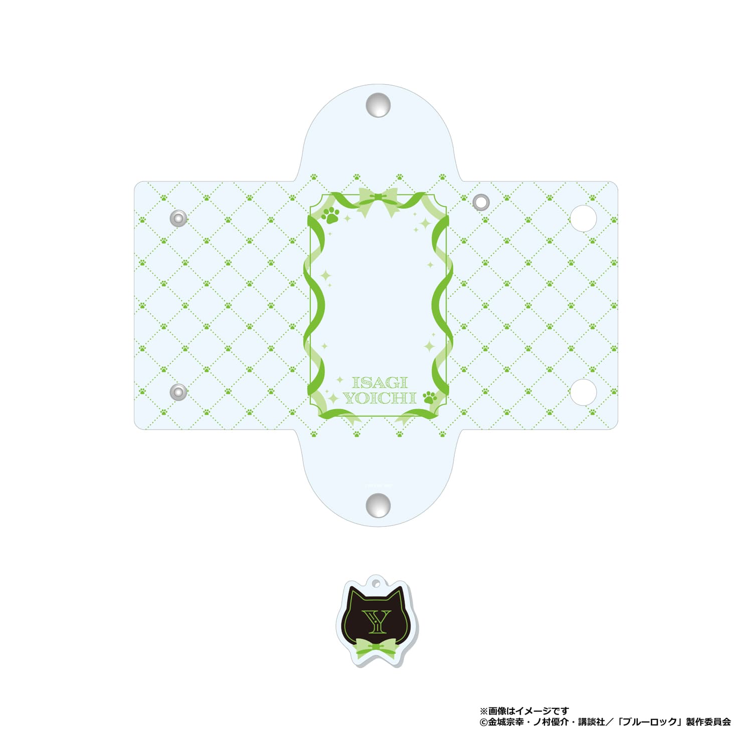 ブルーロック　名前入りクリアマルチケース　潔 世一(ねこ執事)