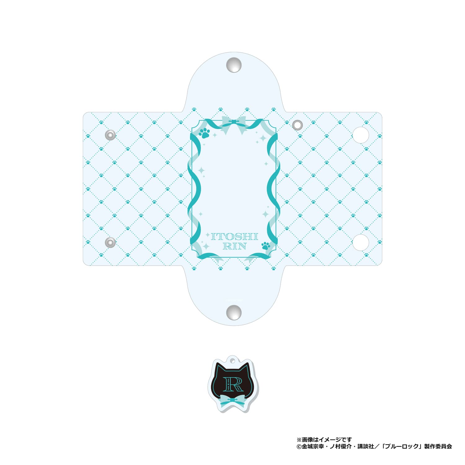 ブルーロック　名前入りクリアマルチケース　糸師 凛(ねこ執事)