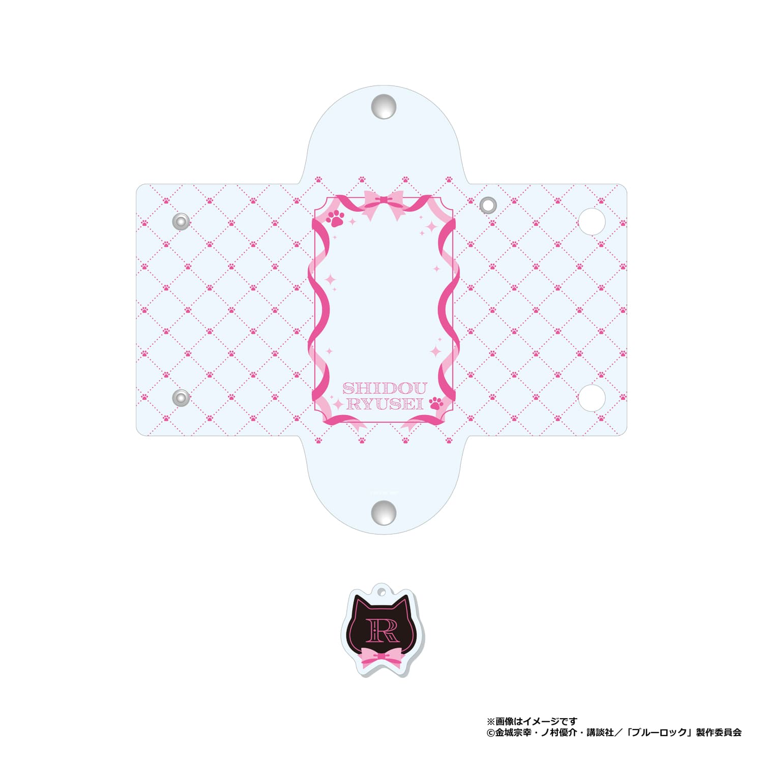 ブルーロック　名前入りクリアマルチケース　士道龍聖(ねこ執事)