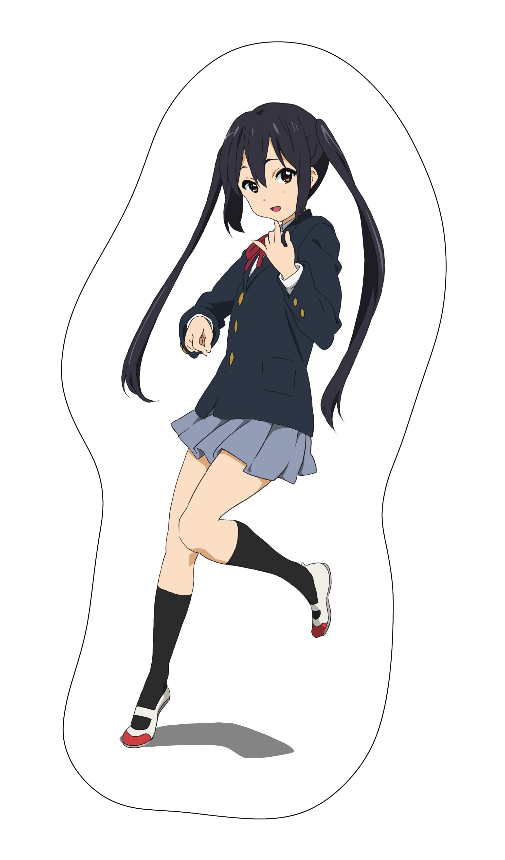 当時物 けいおん 中野梓 あずにゃん クッションカバー けいおん! ほぼ等身大ダイカットクッション 中野梓
