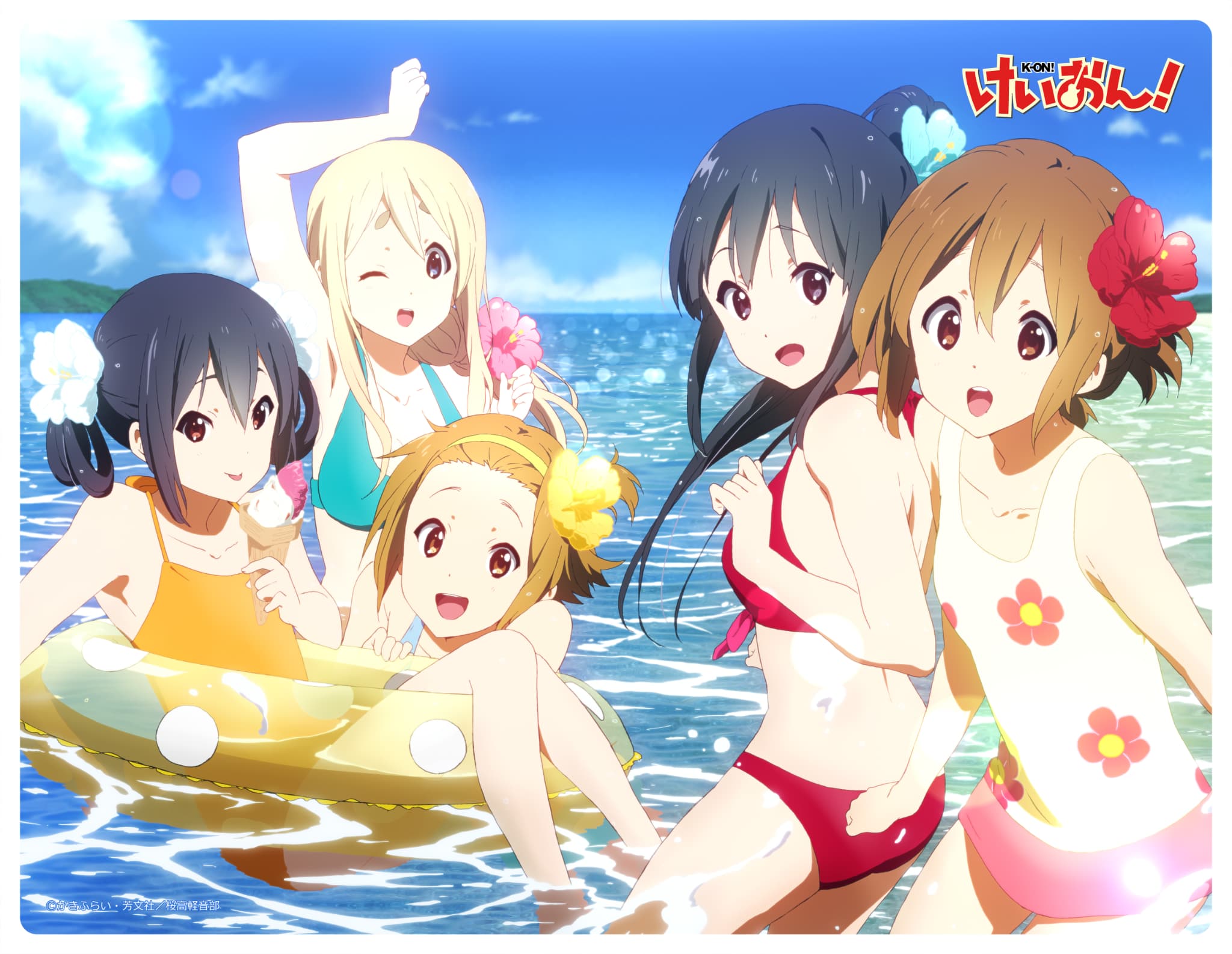 けいおん!　大判ラバーマット（水着）