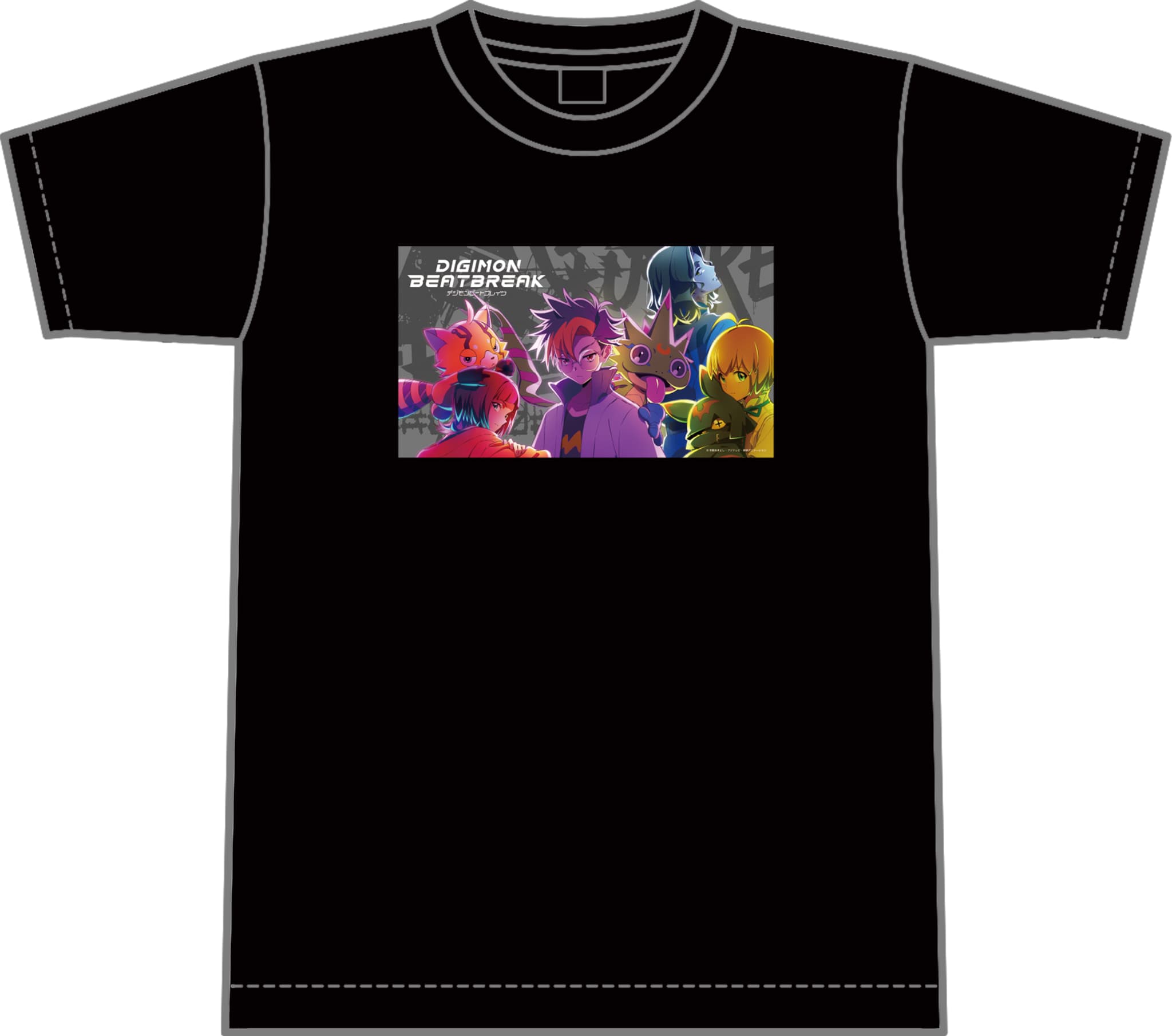 DIGIMON BEATBREAK　Tシャツ(キャラクター集合ビジュアル)