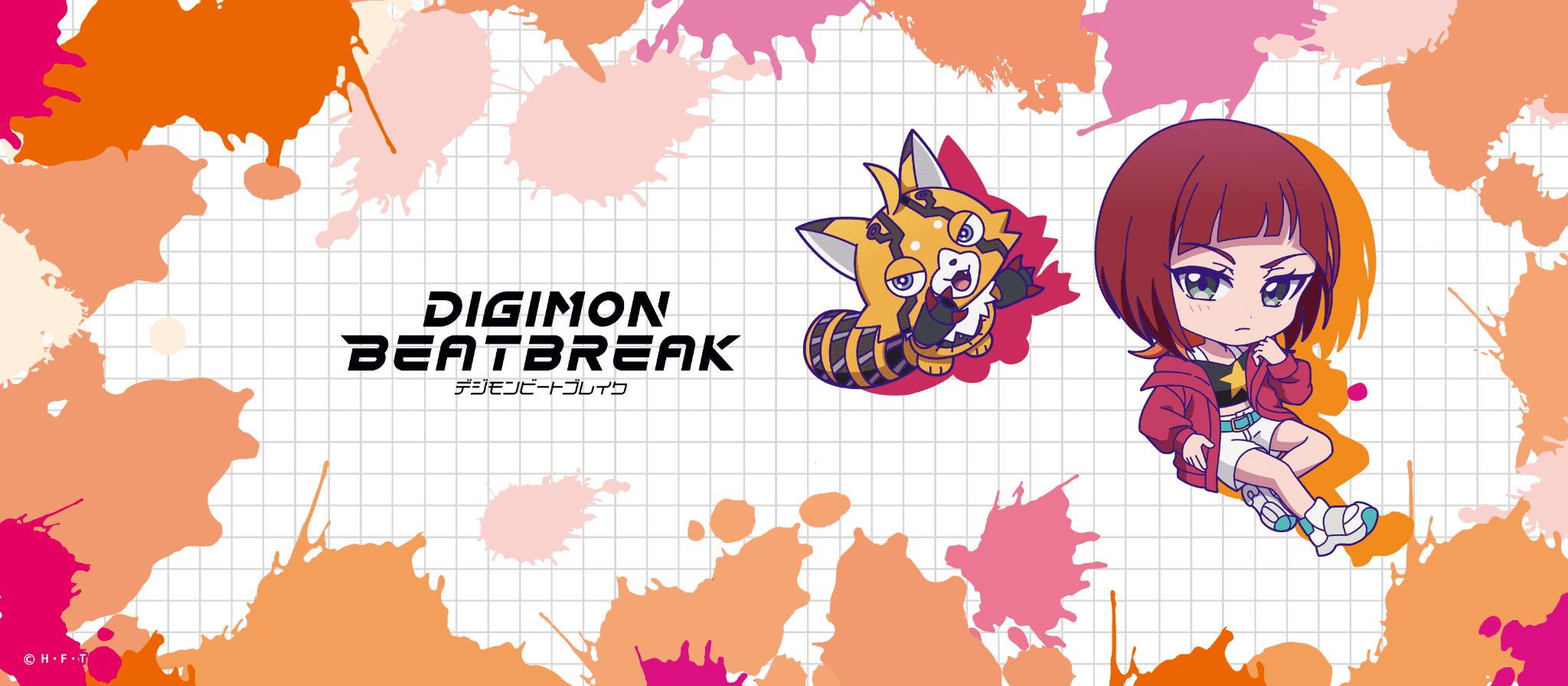 DIGIMON BEATBREAK　ハイブリットタオル　レーナ&プリスティモン
