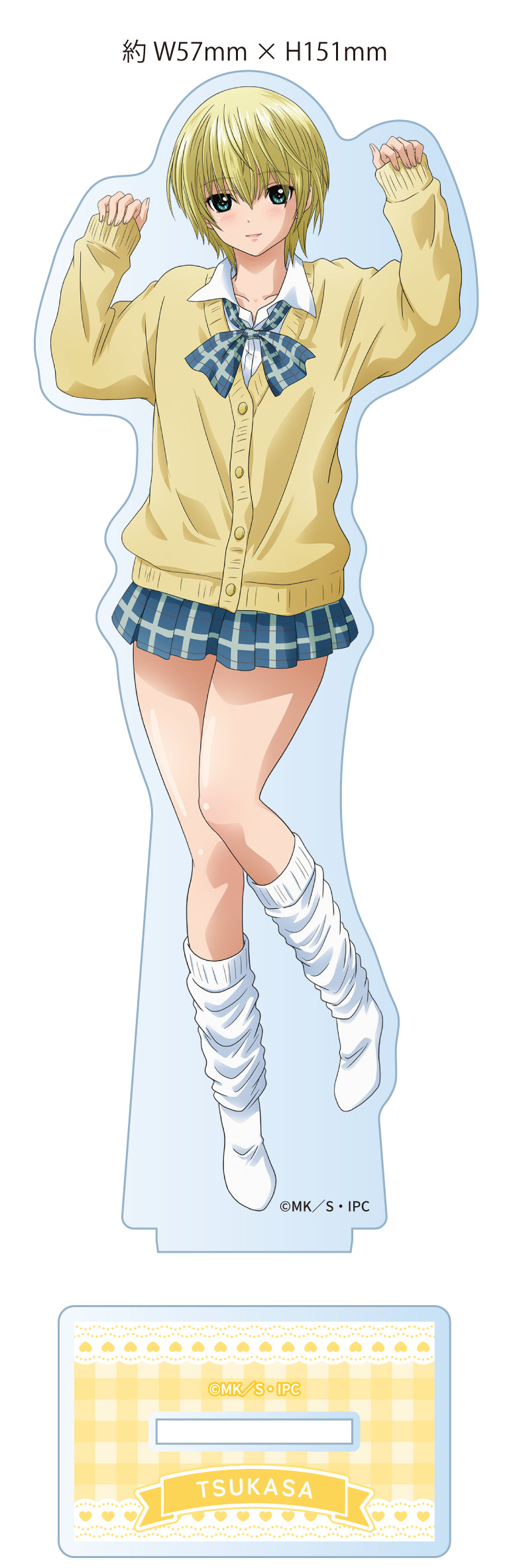いちご100％　【描き下ろし】アクリルスタンド　西野つかさ（制服/仰向け）