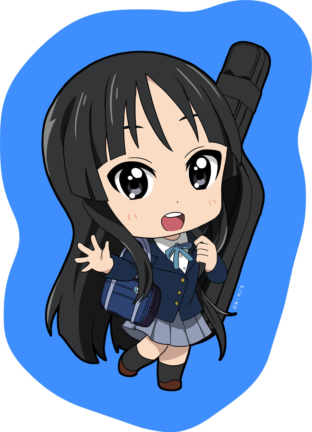 けいおん！　【描き起こし】　ダイカットブランケット　澪