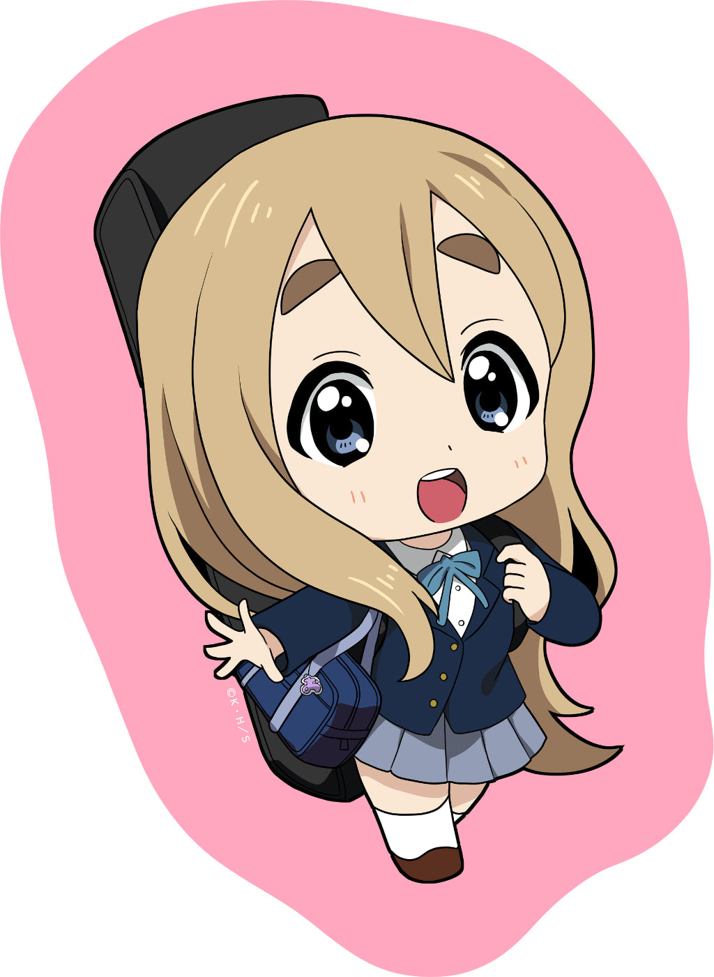 けいおん！　【描き起こし】　ダイカットブランケット　紬