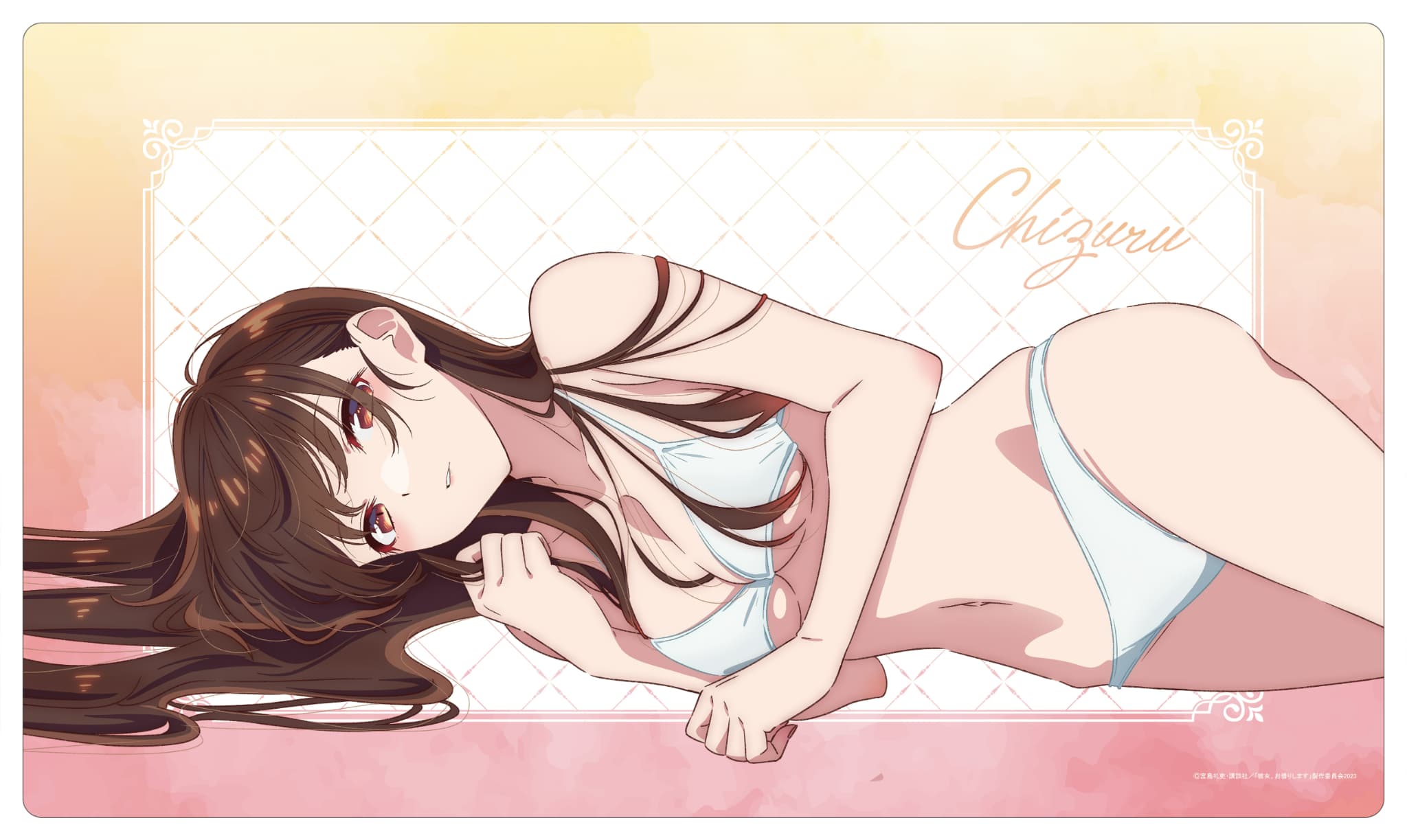 彼女、お借りします ラバーマット水原千鶴（水着寝そべり）