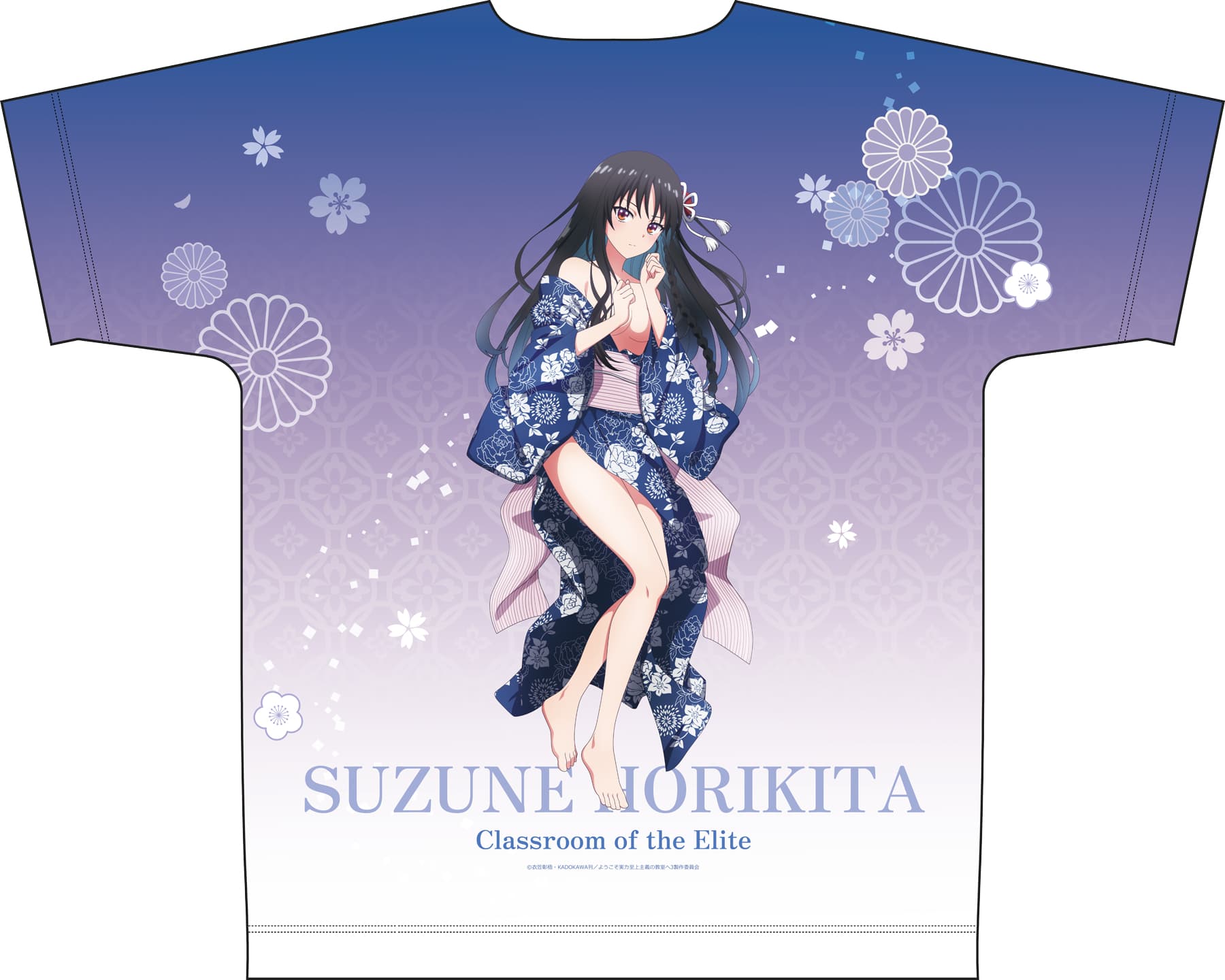 ようこそ実力至上主義の教室へ 3nd season 【描き下ろし】フルグラフィックTシャツ堀北鈴音(和服)XL